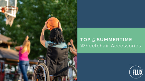 Man in wheelchair shooting basketball