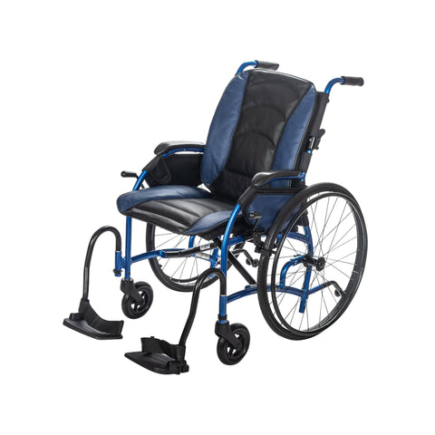24" Rear Wheel - Self Propel / Black & Blue Leather Bucket Seat +$469.99