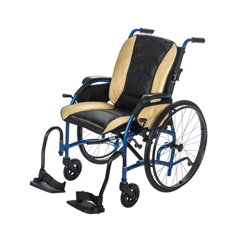 24" Rear Wheel - Self Propel / Black & Tan Leather Bucket Seat +$469.99