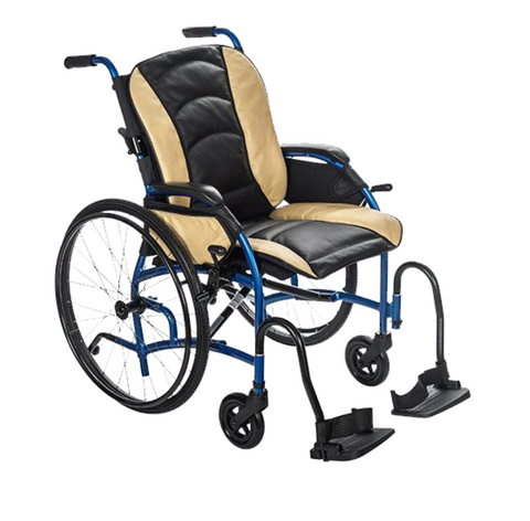 Proper Posture Wheelchair with Leather Seat | FLUX Strongback Package