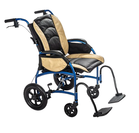 Proper Posture Wheelchair with Leather Seat | FLUX Strongback Package