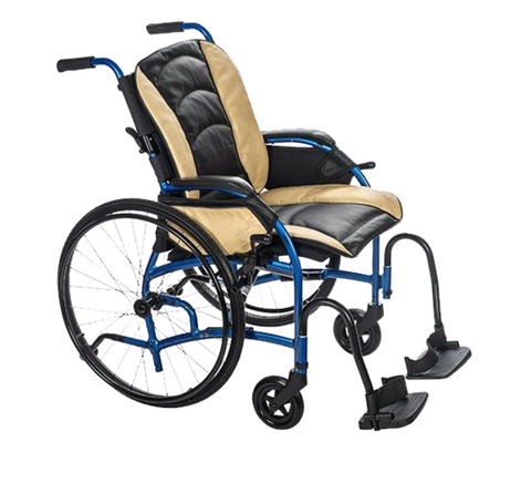 Proper Posture Wheelchair with Leather Seat | FLUX Strongback Package