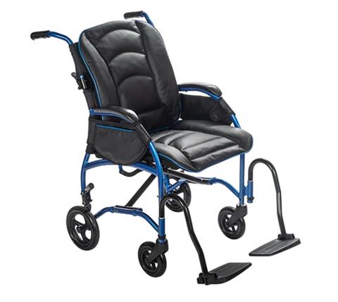 Proper Posture Wheelchair with Leather Seat | FLUX Strongback Package