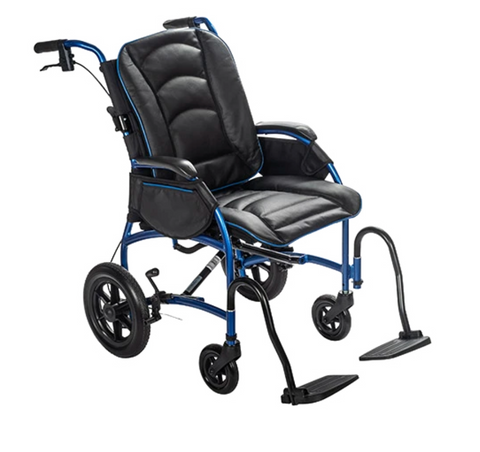 Proper Posture Wheelchair with Leather Seat | FLUX Strongback Package