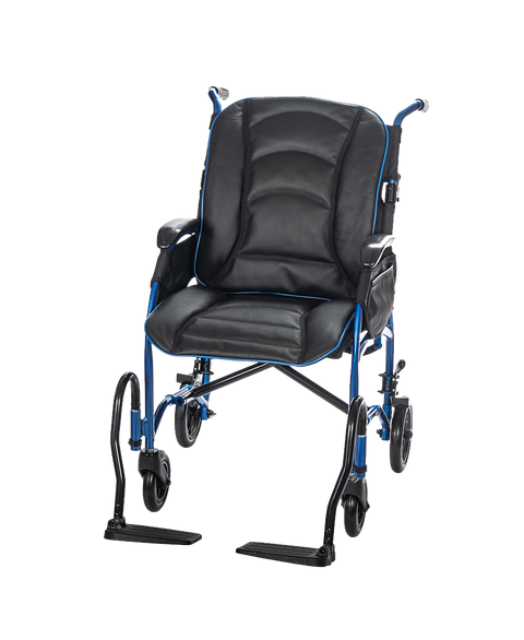 Proper Posture Wheelchair with Leather Seat | FLUX Strongback Package