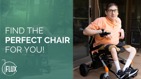 Man in powered wheelchair