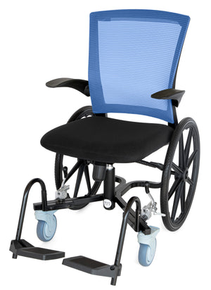 Lightweight Narrow Slim-Line Indoor Blue Wheelchair - 21.75" wide | FLUX Dart
