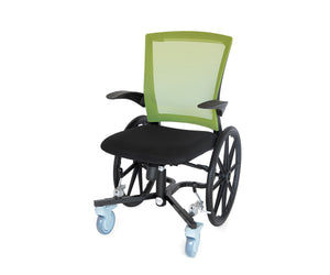 Lightweight Narrow Slim-Line Indoor Green Wheelchair - 21.75" wide | FLUX Dart