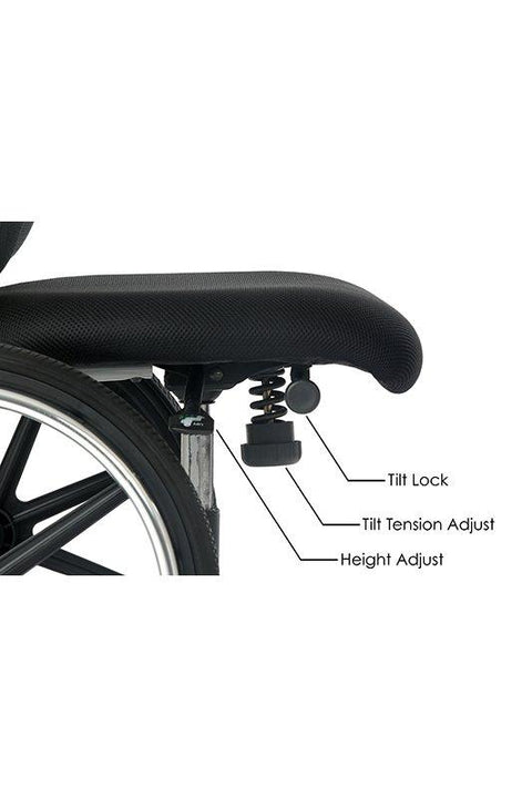 Maneuverable Narrow Wheelchair for Daily Living 21.5" wide | FLUX 360